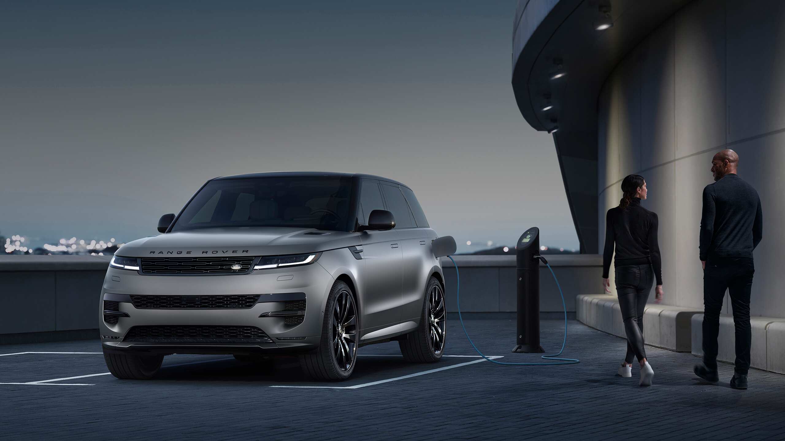 Range Rover sports charging at the phev station point