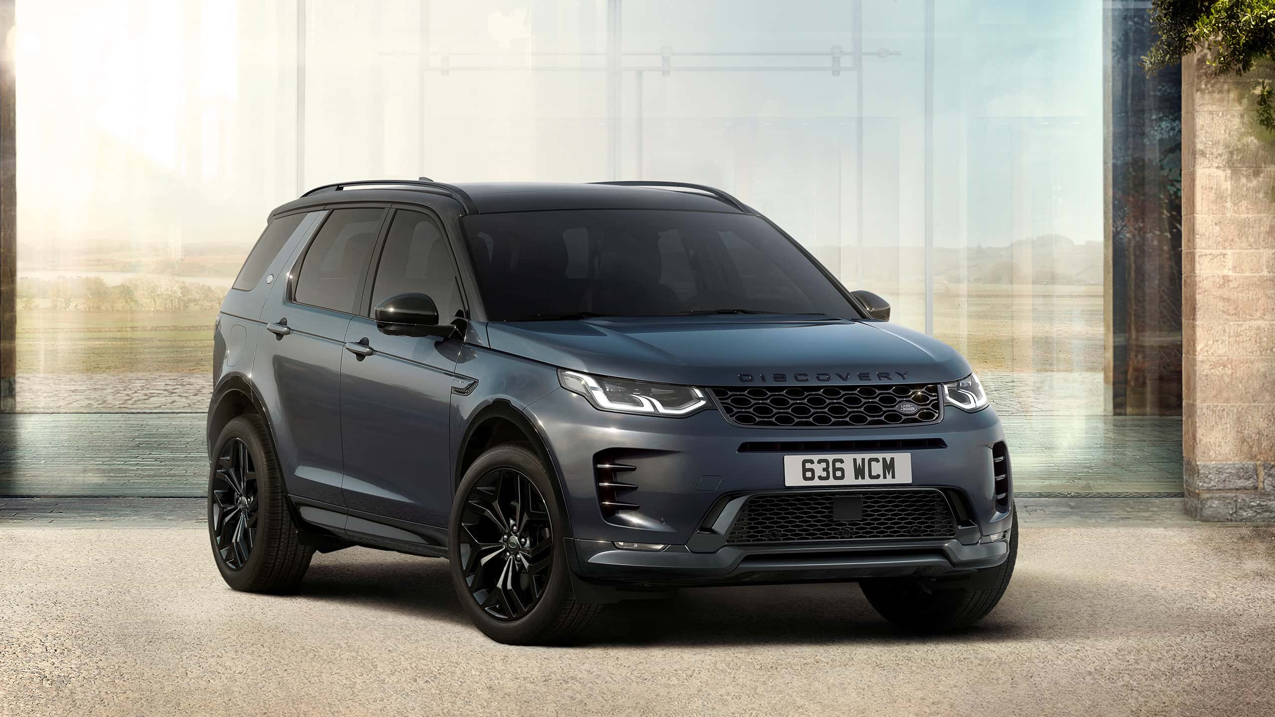 Discovery Sport outside of glass house