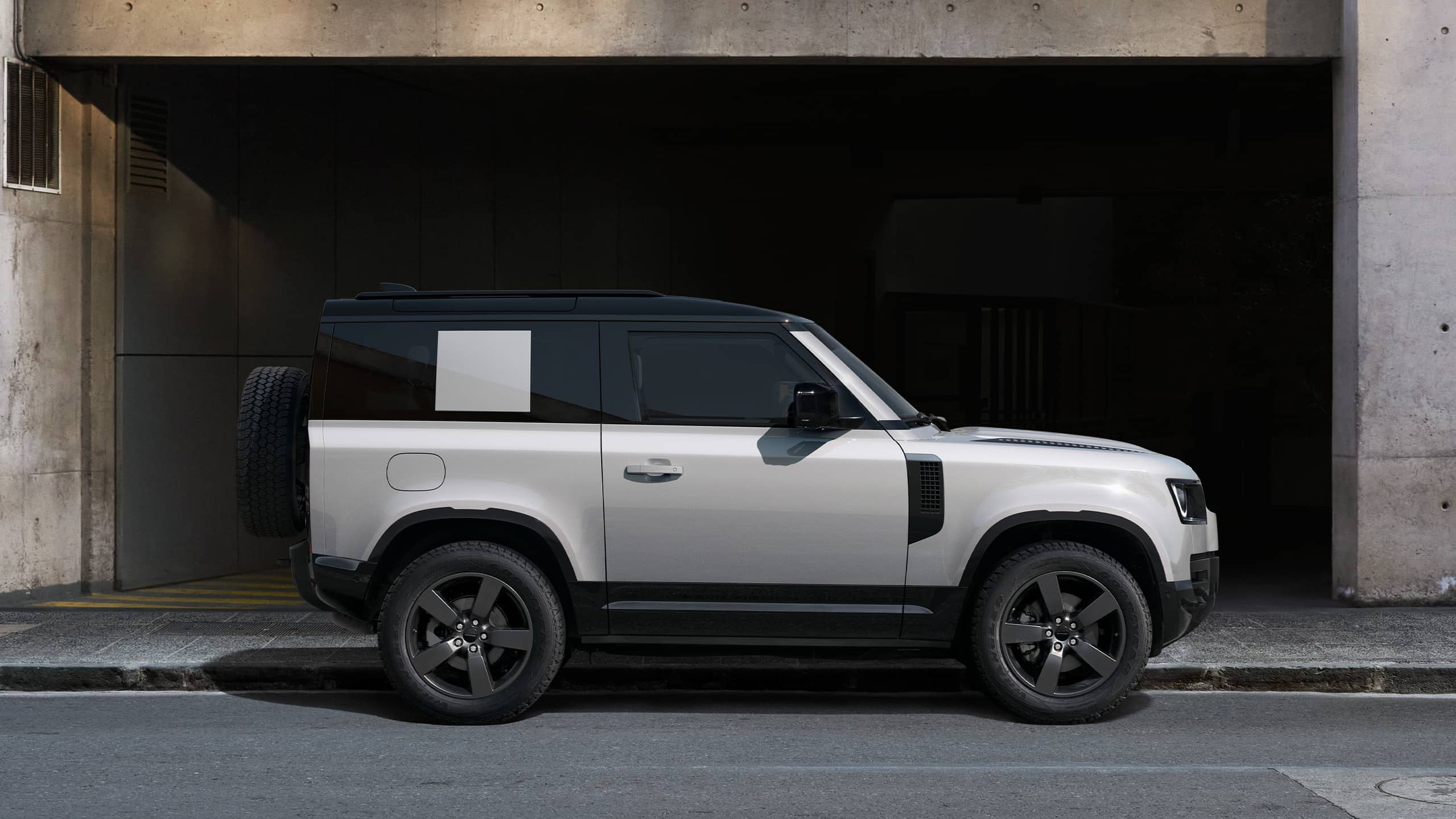 Defender parked on Road