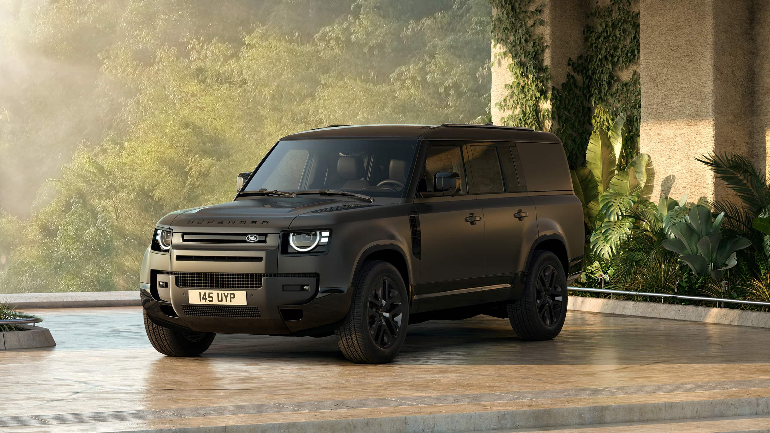 Defender parked 