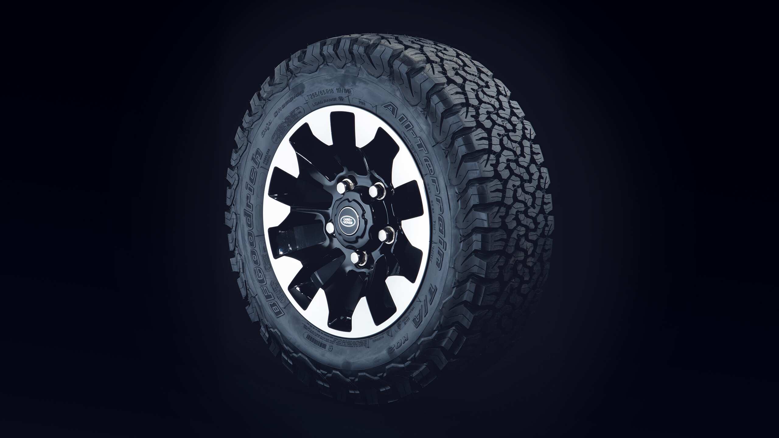 Studio Shot of Land Rover Tyre