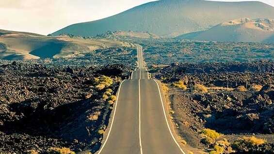 Mountain road landscape