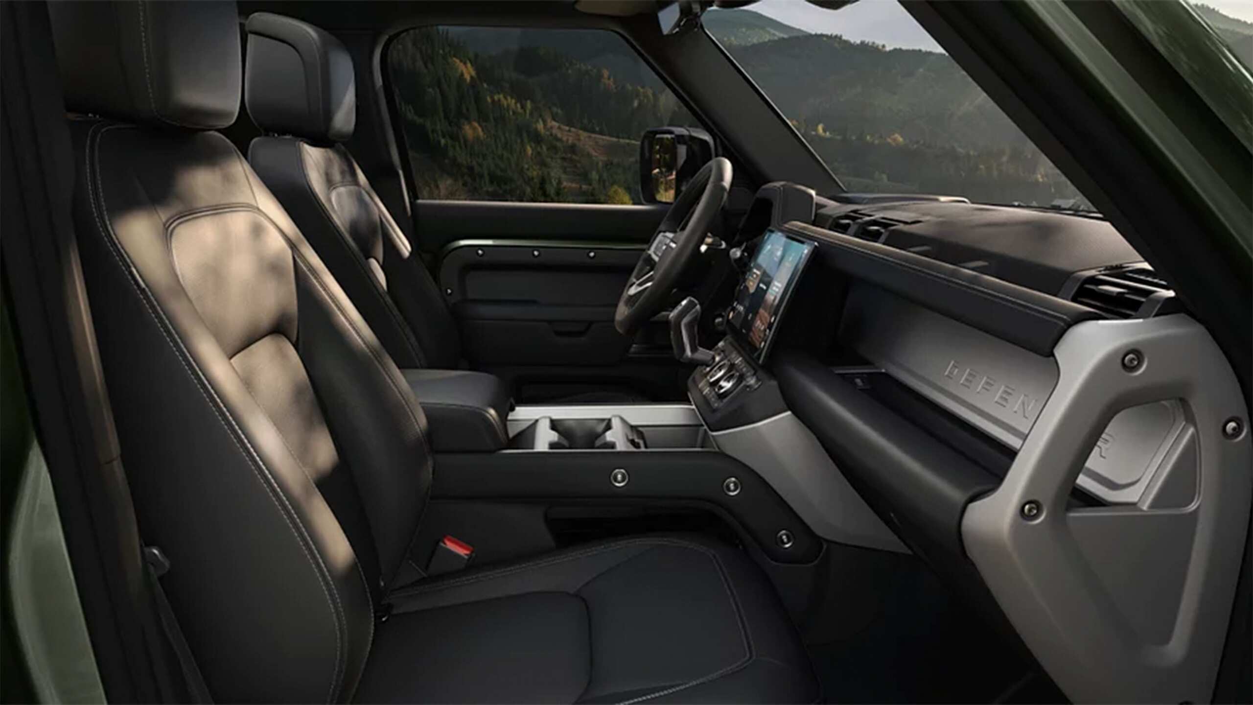 Extreme crop of Defender seat